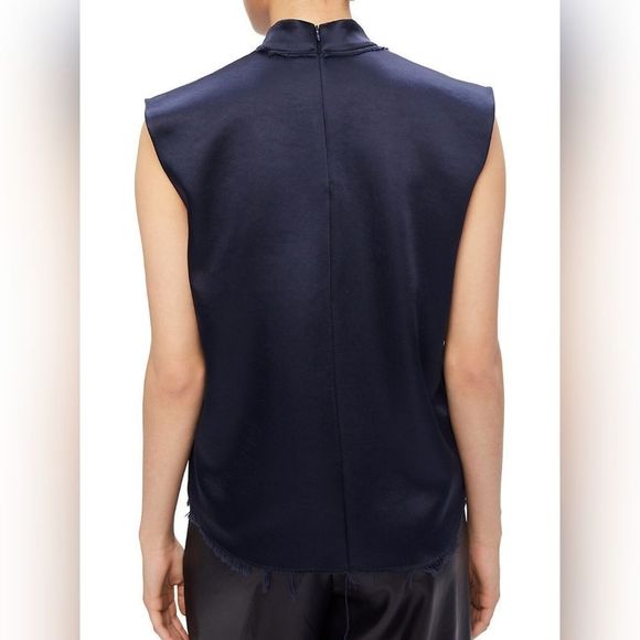 AERON BLUE sleeveless blouse size 6(38fr) BNWT - Picture 2 of 7